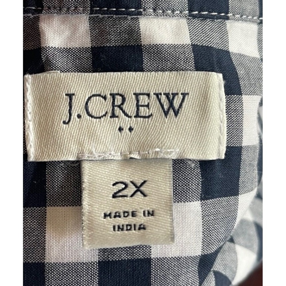 J. Crew Mens Plaid Gingham Button Down Shirt 2X Old Money Preppy Modern Chic - Picture 6 of 10